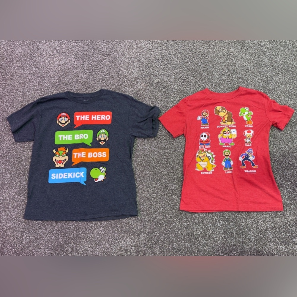 2! Nintendo Super Mario Gray T-Shirt